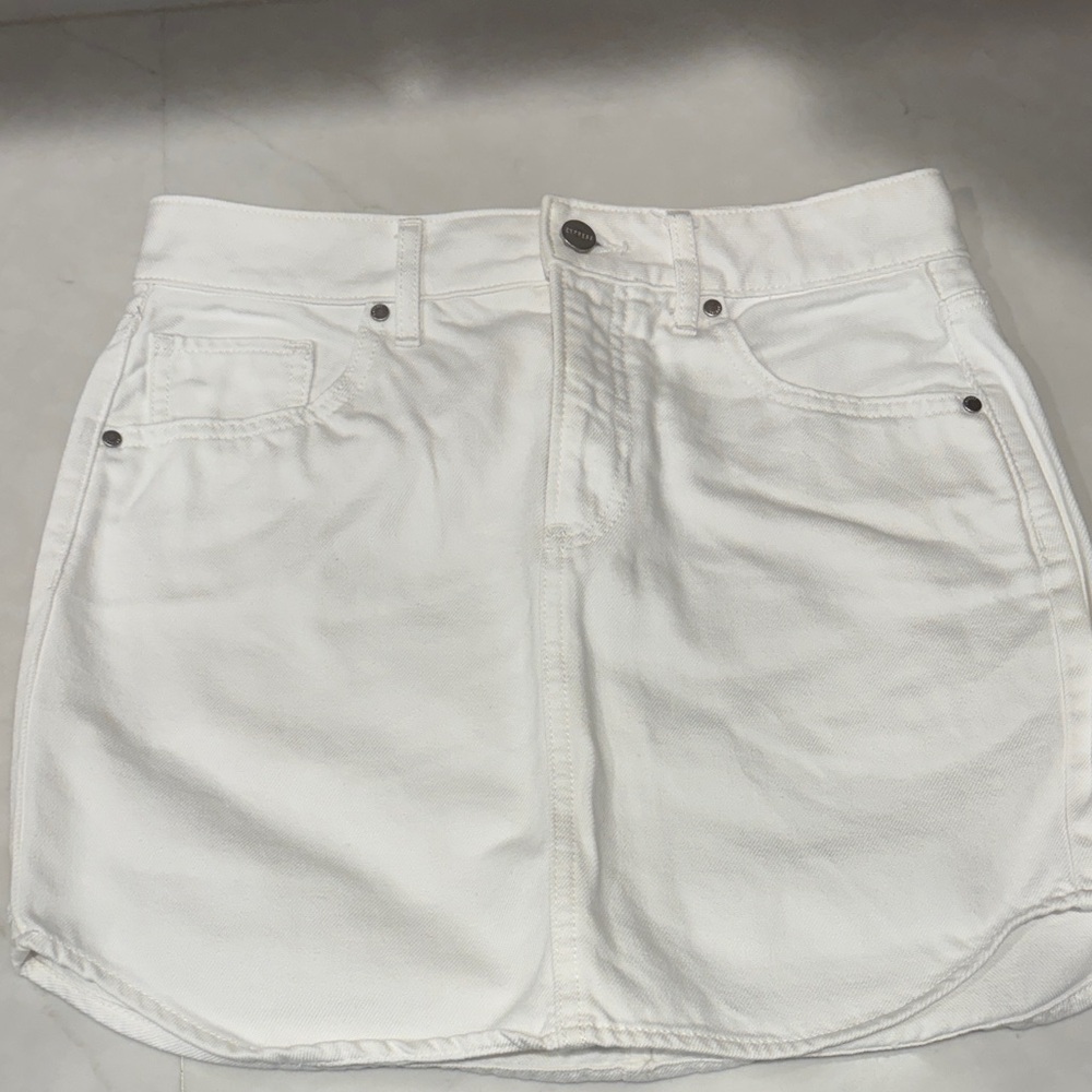 Express White Mini Skirt